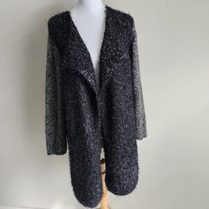 BETTY BARCLAY Wool Knit Cardigan Womens 10 Knit Mohair Blend Fuzzy Soft‎ Cottage